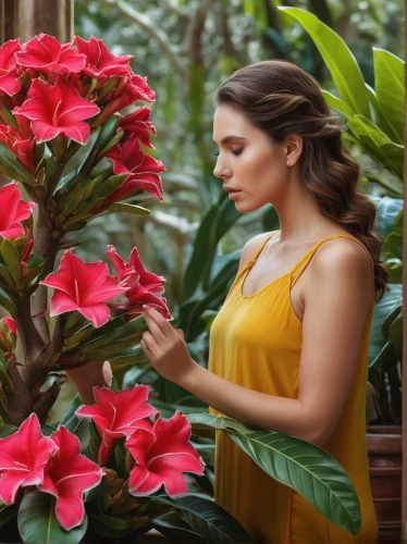beautiful girl with flowers,girl in flowers,tropical floral background,tropical flowers,frangipani,tropical bloom,floristics,flower painting,splendor of flowers,flower background,bougainvilleas,lei flowers,bougainvillea,ixora,exotic flower,holding flowers,flower wall en,floral greeting,bright flowers,canna lily,Photography,General,Natural