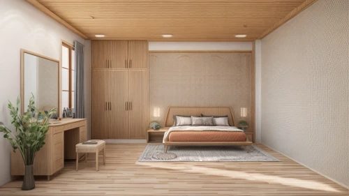 japanese-style room,bedroom,modern room,guest room,room divider,sleeping room,guestroom,wooden sauna,canopy bed,wooden wall,danish room,children's bedroom,3d rendering,patterned wood decoration,bed frame,hallway space,wooden mockup,bamboo curtain,futon pad,render,Interior Design,Bedroom,Tradition,Malaysian Style