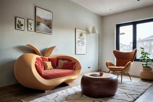 chaise lounge,chaise longue,chair circle,seating furniture,contemporary decor,apartment lounge,sitting room,livingroom,mid century modern,modern decor,interior design,living room,soft furniture,modern room,bean bag chair,casa fuster hotel,danish furniture,shared apartment,interiors,armchair