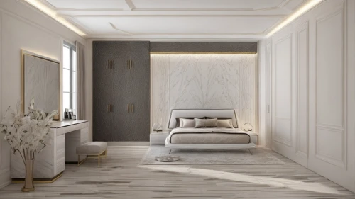 bedroom,modern room,stucco ceiling,white room,3d rendering,interior decoration,gold stucco frame,interior design,guest room,sleeping room,modern decor,ceiling lighting,contemporary decor,wall plaster,canopy bed,gold wall,render,room lighting,room divider,hallway space,Interior Design,Bedroom,Modern,Italian Modern Luxe