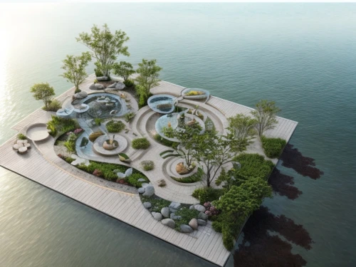 artificial island,artificial islands,floating islands,floating island,islet,mushroom island,luxury property,3d rendering,island suspended,eco hotel,house of the sea,mamaia,futuristic architecture,house by the water,uninhabited island,flying island,fisher island,lavezzi isles,the island,luxury real estate,Landscape,Landscape design,Landscape space types,Waterfront Landscapes