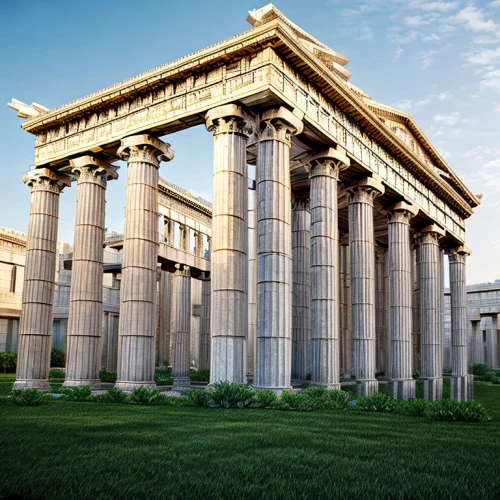 doric columns,ancient greek temple,greek temple,the parthenon,parthenon,egyptian temple,ancient roman architecture,temple of hercules,temple of diana,roman temple,house with caryatids,classical architecture,roman columns,columns,neoclassical,celsus library,artemis temple,roman forum,classical antiquity,mortuary temple,Architecture,General,Classic,Greece Classical