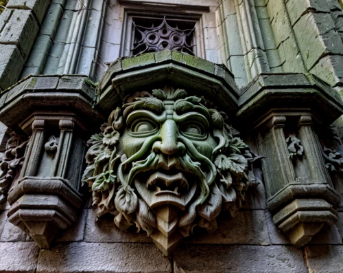 architectural detail,poseidon god face,door knocker,stonework,lion capital,facades,gargoyle,details architecture,gargoyles,carvings,entablature,the façade of the,corinthian order,baluster,front door,facade lantern,head ornament,art nouveau,antwerp,church door