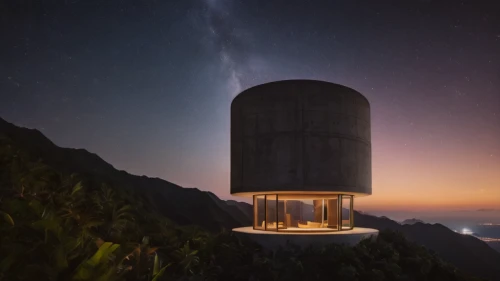 sky space concept,observation tower,observatory,sky apartment,lookout tower,illuminated lantern,telescope,cube stilt houses,rotating beacon,watchtower,cubic house,observation deck,beacon,watertower,the observation deck,lantern,water tower,astronomer,concrete ship,uluwatu