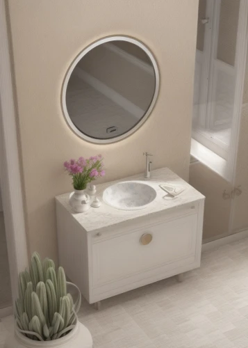 washbasin,dressing table,exterior mirror,bathroom cabinet,modern minimalist bathroom,luxury bathroom,commode,basin,bathroom,bathroom accessory,search interior solutions,toilet table,laundry room,beauty room,wash basin,stone sink,circle shape frame,mirror frame,3d rendering,bath white,Common,Common,Natural