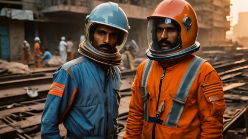 astronauts,high-visibility clothing,astronautics,construction workers,workers,astronaut suit,mission to mars,astronaut helmet,protective clothing,personal protective equipment,welders,nasa,rescue workers,space suit,construction helmet,cosmonautics day,spacesuit,safety helmet,space-suit,civil defense
