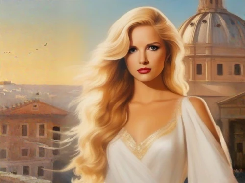 annemone,aphrodite,blonde woman,italian painter,the blonde in the river,portrait of christi,femme fatale,vittoriano,romantic portrait,mamie van doren,florentine,celtic woman,hallia venezia,aphrodite's rock,venetia,botticelli,the mona lisa,golden haired,celtic queen,world digital painting