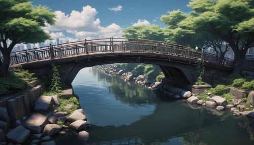 dragon bridge,scenic bridge,wooden bridge,hangman's bridge,angel bridge,bridge,tied-arch bridge,stone bridge,humpback bridge,arch bridge,hanging bridge,devil's bridge,bridges,viola bridge,bridge arch,footbridge,old bridge,beam bridge,road bridge,walkway,Conceptual Art,Fantasy,Fantasy 01