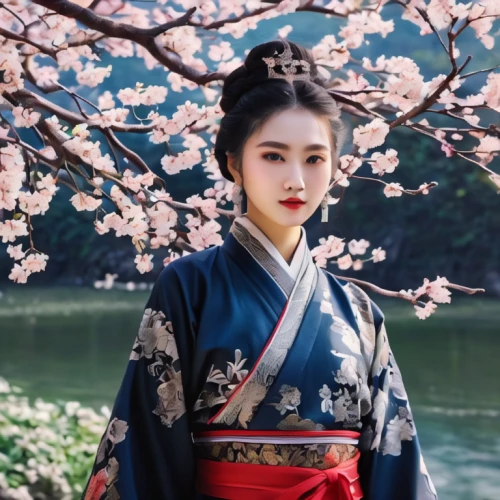 hanbok,plum blossoms,geisha girl,oriental princess,plum blossom,geisha,mulan,korean culture,apricot blossom,oriental girl,beautiful girl with flowers,peach blossom,kimono,korean drama,sakura blossom,japanese sakura background,mukimono,japanese woman,japanese floral background,songpyeon