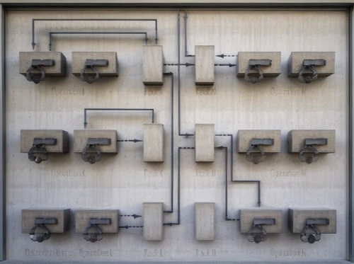 wall plate,facade panels,ventilation grid,computer cluster,transport panel,shower panel,key pad,ventilation grille,plug-in figures,numeric keypad,keypad,circuitry,transistors,switch cabinet,integrated circuit,circuit component,metallic door,wall panel,steel door,light switch,Architecture,Commercial Building,Modern,Elemental Architecture