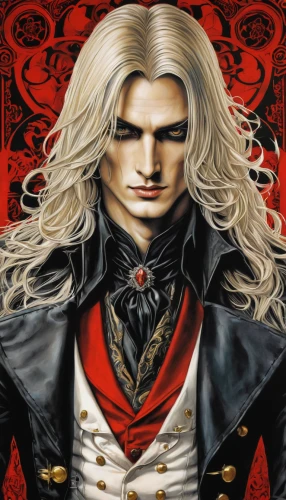 robert harbeck,cullen skink,the carnival of venice,count,gothic portrait,william,carpathian,male elf,nelore,corvin,white rose snow queen,portrait background,melchior,labyrinth,scarlet sail,male character,red russian,vampire,witcher,haighlander,Illustration,Realistic Fantasy,Realistic Fantasy 10
