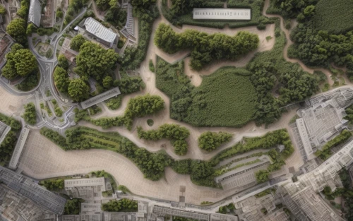 aerial landscape,tuileries garden,french military graveyard,aerial photography,mavic 2,verdun,urban park,fontainebleau,overhead shot,meanders,osaka castle,overhead view,dji spark,bird's-eye view,vienna's central cemetery,from above,aerial photograph,nürburgring,champ de mars,view from above,Architecture,Urban Planning,Aerial View,Urban Design