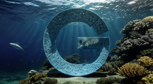 airbnb logo,letter o,letter c,shoal,porthole,scuba,swim ring,ethereum logo,remora,letter s,cube sea,ocean pollution,underwater background,letter d,6d,island chain,circular ring,sea snake,reef,marine life,Realistic,Landscapes,Underwater Exploration