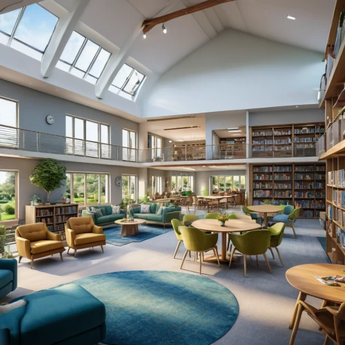 reading room,library,school design,bookshelves,study room,luxury home interior,children's interior,family room,penthouse apartment,daylighting,breakfast room,mid century modern,university library,3d rendering,interior modern design,loft,great room,public library,interior design,modern living room,Photography,General,Natural