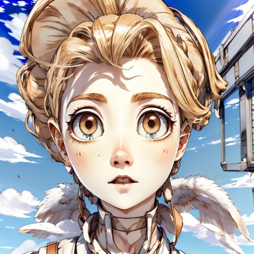 vanessa (butterfly),violet evergarden,stechnelke,sanya,dove of peace,cinnamon girl,prairie,anchovy,angel face,sparrow,suit of the snow maiden,winterblueher,sky,darjeeling,vane,the snow queen,pupils,clear sky,cinnamon roll,blanche