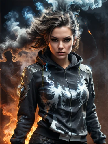 katniss,sci fiction illustration,woman fire fighter,smoke background,fire background,digital compositing,renegade,photoshop manipulation,cg artwork,heroic fantasy,female warrior,rosa ' amber cover,world digital painting,portrait background,birds of prey,fantasy art,black widow,superhero background,awesome arrow,mobile video game vector background,Photography,General,Natural