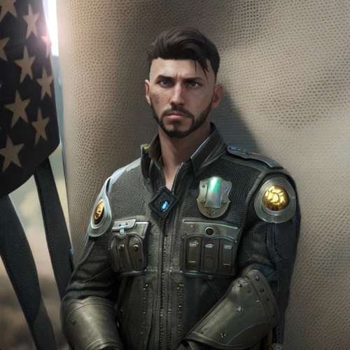 combat medic,capitanamerica,shepard,cap,mercenary,veteran,policeman,military person,soldier,male character,captain american,captain america,gi,officer,steve rogers,kojima,war veteran,ranger,infiltrator,military uniform,Common,Common,Game