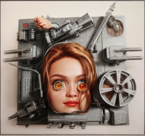 pencil sharpener waste,circular saw,pencil sharpener,girl with a wheel,computer art,movie camera,mechanical,mechanical puzzle,plastic arts,scrap sculpture,alternator,capsule-diet pill,lego frame,cuckoo clock,robot eye,pills dispenser,mechanically,camera illustration,cybernetics,cuckoo clocks,Common,Common,Film