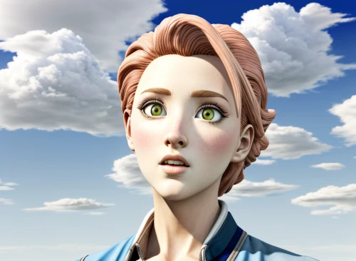 sky,stewardess,lady medic,pixie-bob,female doctor,clementine,character animation,nora,steam icon,blue sky clouds,3d model,fallout4,blue sky,3d rendered,blue sky and clouds,sky rose,medic,animated cartoon,cloud image,3d modeling