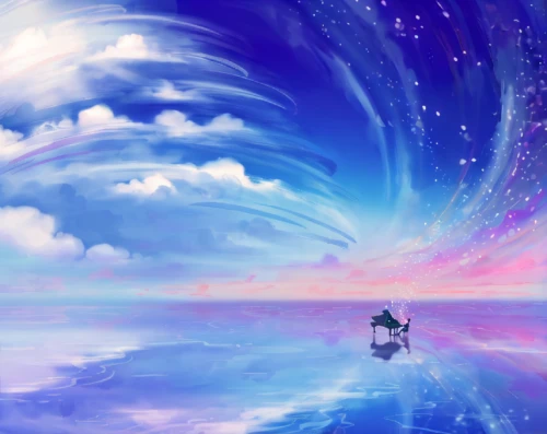 dream world,astral traveler,skyflower,skyscape,adrift,sky,eternity,dreamland,fantasy picture,the endless sea,dreams catcher,sailing blue purple,fantasy landscape,the sky,unicorn background,薄雲,universe,star sky,starscape,skies