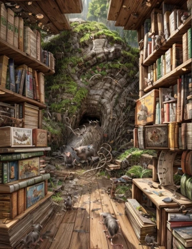bookstore,book store,book wall,bookshop,bookshelves,books pile,bookshelf,books,the books,lost place,bookworm,fallout shelter,vaulted cellar,open book,studio ghibli,hole in the wall,bookcase,hobbit,abandoned place,pit cave,Common,Common,Natural