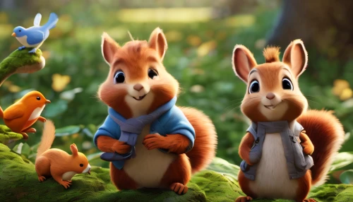 peter rabbit,rabbit family,squirrels,rabbits and hares,rabbits,caper family,woodland animals,hare trail,cartoon forest,animal film,easter rabbits,hares,parsley family,hare field,lilo,anthropomorphized animals,acorns,cute cartoon image,children's background,bunnies