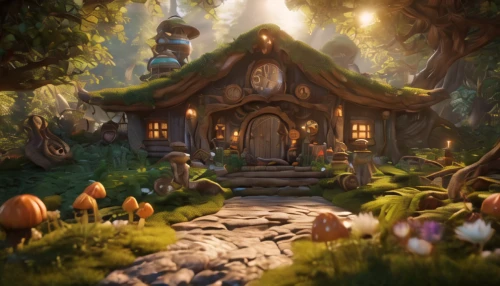 fairy village,fairy house,druid grove,scandia gnomes,gnomes,hobbiton,fairy forest,mushroom landscape,scandia gnome,enchanted forest,gnomes at table,fairy door,fairy world,witch's house,elven forest,dandelion hall,house in the forest,fairytale forest,hobbit,clove garden