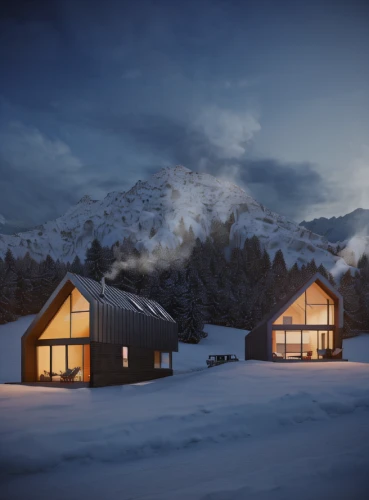 mountain huts,the cabin in the mountains,mountain hut,house in the mountains,winter house,house in mountains,chalet,alpine hut,small cabin,inverted cottage,chalets,render,snow shelter,log cabin,alpine village,ortler winter,3d rendering,snow house,snowhotel,winter village