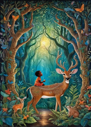 deer illustration,children's fairy tale,a fairy tale,fairy tale,fantasia,fairy tale character,young-deer,fawn,forest animals,enchanted forest,pere davids deer,forest animal,forest of dreams,fairy tales,woodland animals,bambi,deer,hunting scene,children's background,stag,Illustration,Black and White,Black and White 03
