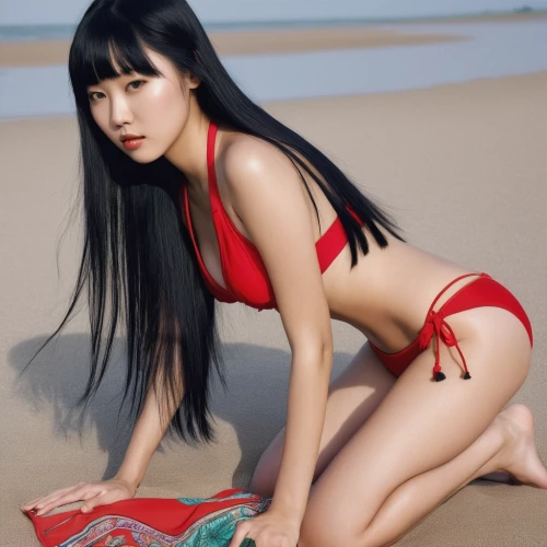 gravure idol,青龙菜,oriental girl,japanese woman,japanese doll,beach toy,asian girl,beach towel,japanese idol,one-piece swimsuit,kai yang,japanese kawaii,su yan,asian woman,dragon li,jin deui,red bow,the japanese doll,siu mei,red summer,Photography,Fashion Photography,Fashion Photography 21