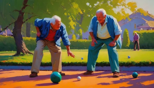 pétanque,croquet,golfers,pensioners,miniature golf,painting technique,old people,mini-golf,golf game,epcot ball,elderly people,old couple,mini golf,scandia gnomes,retirement,tangerines,golfcourse,golfer,sports center for the elderly,pitch and putt,Conceptual Art,Sci-Fi,Sci-Fi 22