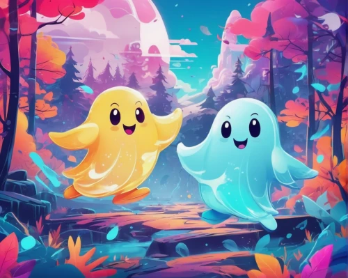 halloween ghosts,neon ghosts,ghost background,halloween wallpaper,halloween background,ghosts,halloween illustration,halloween poster,haunted forest,easter background,game illustration,children's background,pokémon,retro halloween,easter theme,pokemon,ghost forest,boo,spirits,april fools day background,Photography,Artistic Photography,Artistic Photography 07