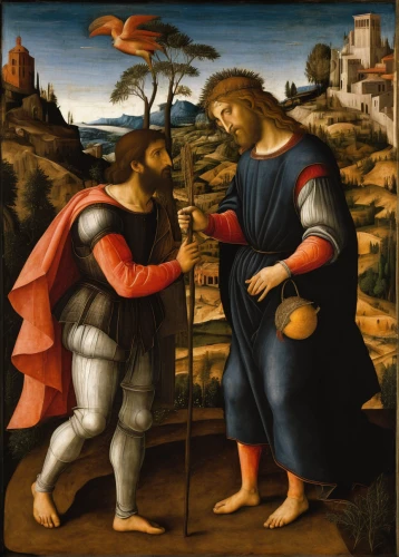 baptism of christ,botticelli,the annunciation,raffaello da montelupo,kunsthistorisches museum,bellini,andrea del verrocchio,biblical narrative characters,saint mark,meticulous painting,raphael,jesus christ and the cross,the good shepherd,st martin's day,way of the cross,birth of christ,carpaccio,the angel with the cross,italian painter,church painting,Art,Classical Oil Painting,Classical Oil Painting 19