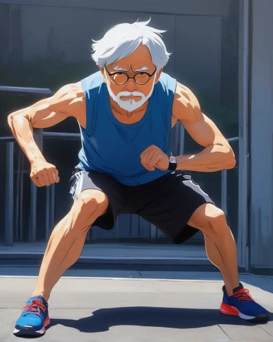 exercise,determination,exercising,sports exercise,2d,squat position,aerobic exercise,sports center for the elderly,elderly man,squat,grandpa,physical exercise,sensei,delete exercise,jin deui,workout icons,run,muscle man,edge muscle,muscle angle,Illustration,Japanese style,Japanese Style 14