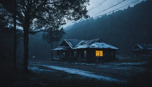 lonely house,the cabin in the mountains,house in mountains,small cabin,winter house,house in the mountains,mountain hut,little house,mountain huts,house in the forest,wooden hut,rainy,winters,small house,log cabin,cottage,cabin,rainy day,evening atmosphere,summer cottage,Photography,Documentary Photography,Documentary Photography 23