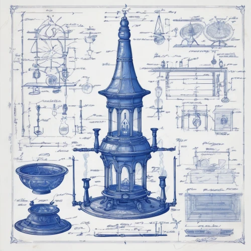 blueprint,blueprints,weathervane design,maximilian fountain,decorative fountains,candlesticks,altar bell,moor fountain,tabernacle,church instrument,barograph,bell plate,church bells,medieval hourglass,oil lamp,fountain of the moor,scientific instrument,old fountain,blue lamp,finial,Unique,Design,Blueprint