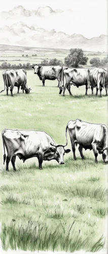 oxen,aurochs,buffalo herd,galloway cattle,cows on pasture,livestock farming,grassland,livestock,cow herd,horned cows,cattle,simmental cattle,tyrolean gray cattle,galloway cows,beef cattle,domestic cattle,buffalo herder,aubrac,pasture,herd,Illustration,Black and White,Black and White 35