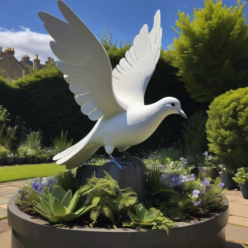 dove of peace,doves of peace,peace dove,doves and pigeons,white dove,silver seagull,pigeons and doves,angel statue,garden sculpture,doves,white pigeons,seagull flying,seagull in flight,eros statue,trumpet of the swan,pigeon flying,stone angel,white pigeon,columba,garden decor,Conceptual Art,Sci-Fi,Sci-Fi 01