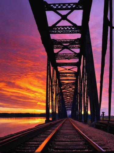 railroad bridge,railway bridge,cantilever bridge,memorial bridge,railroad track,duluth,mackinac bridge,rail road,swing bridge,rail traffic,railroad tracks,railroad line,railroads,truss bridge,tangshan railway bridge,scenic bridge,railroad,trestle,highway bridge,through-freight train,Conceptual Art,Oil color,Oil Color 02