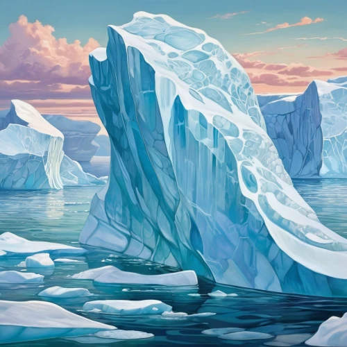 ice landscape,icebergs,ice floes,iceberg,ice floe,antarctic,sea ice,arctic ocean,antartica,water glace,glacial melt,glaciers,antarctica,ice wall,the glacier,glacier,ice,artificial ice,arctic antarctica,polar ice cap,Illustration,Retro,Retro 08