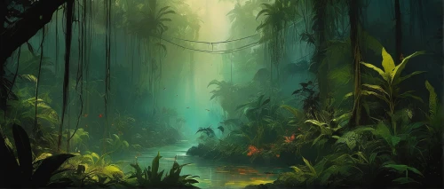 rainforest,rain forest,swampy landscape,swamp,jungle,fairy forest,the forest,forest,forest of dreams,enchanted forest,green forest,forests,elven forest,haunted forest,forest glade,forest background,forest path,cartoon forest,bamboo forest,tropical jungle,Illustration,Realistic Fantasy,Realistic Fantasy 16