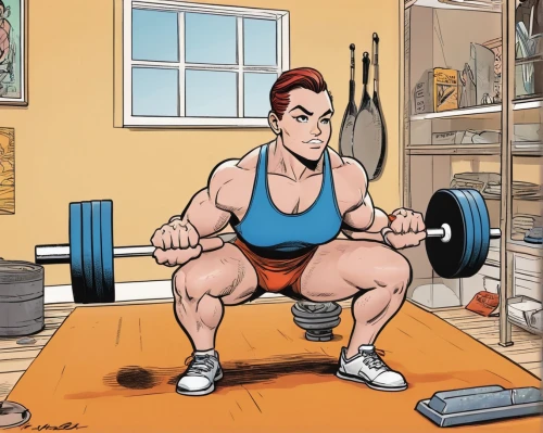 weightlifting,muscle woman,deadlift,weightlifting machine,weightlifter,squat position,powerlifting,body-building,strength training,strongman,weight lifting,barbell,weight lifter,biceps curl,overhead press,pair of dumbbells,workout equipment,workout icons,muscle car cartoon,propane,Illustration,American Style,American Style 13