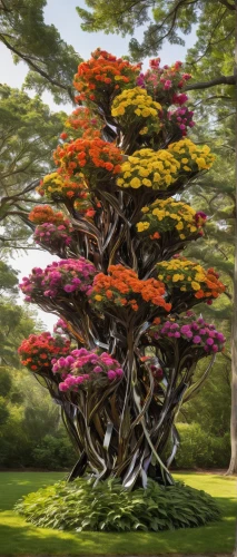 colorful tree of life,flower tree,painted tree,flourishing tree,trumpet tree,pacific rhododendron,rhododendron,bonsai tree,azaleas,dragon tree,maple bonsai,the japanese tree,ornamental tree,bonsai,tropical tree,floral chair,ixora,blossom tree,rhododendrons,japanese maple,Unique,3D,Modern Sculpture