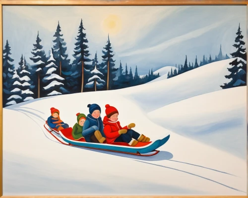 sleigh ride,christmas sled,sledding,sleigh with reindeer,santa sleigh,wooden sled,gnome skiing,snowmobile,sleds,christmas icons,snow scene,sled,skijoring,ski race,north pole,christmas skiing,sleigh,santa claus train,tubing,winter service,Art,Artistic Painting,Artistic Painting 21