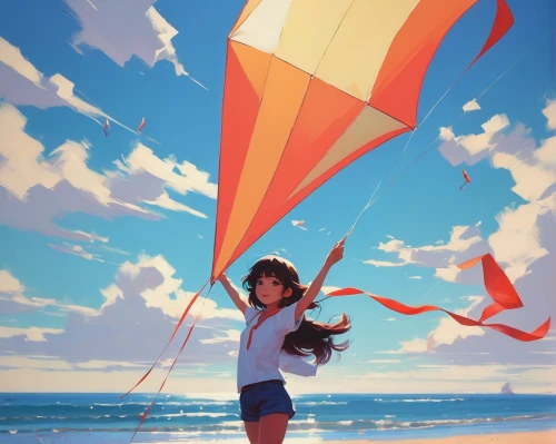 beach umbrella,kite,kites,fly a kite,sport kite,parasailing,kite flyer,little girl in wind,kite surfing,summer umbrella,fire kite,kite boarder wallpaper,wind surfing,inflated kite in the wind,kite climbing,summer beach umbrellas,summer sky,kite boarding,sailing,wind,Conceptual Art,Fantasy,Fantasy 19