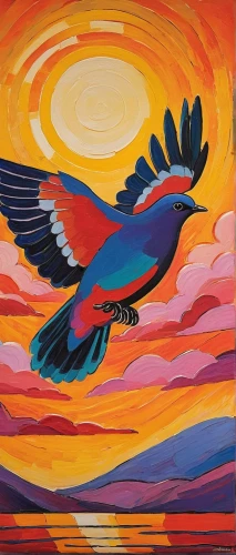 bird painting,rosella,bird in flight,colorful birds,bird in the sky,birds in flight,phoenix rooster,bird flying,indigenous painting,bird flight,the hummingbird hawk-purple,phoenix,aztec gull,birds flying,flying birds,in flight,columba,screaming bird,bird migration,sunbird,Art,Artistic Painting,Artistic Painting 36