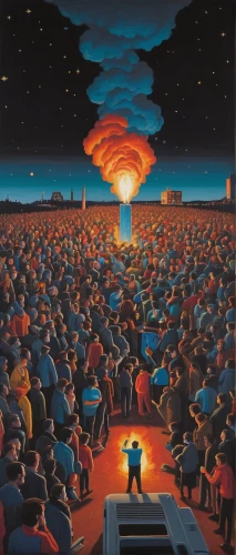 nuclear explosion,the eruption,mushroom cloud,the conflagration,atomic bomb,eruption,volcanic eruption,apocalypse,lake of fire,pyrotechnic,burning of waste,burning torch,volcanism,volcano,explosions,nuclear bomb,cd cover,burning earth,volcanic activity,campfire,Conceptual Art,Daily,Daily 29