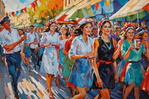 oktoberfest celebrations,oktoberfest,regatta,oktoberfest background,street fair,oil painting,village festival,world jamboree,festival,annual fair,eisteddfod,oil painting on canvas,the market,fête,people walking,market,promenade,carnival tent,ancient parade,parade,Conceptual Art,Oil color,Oil Color 08