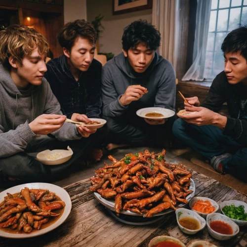 tteokbokki,chicken feet,sweet potato fries,seasoned chicken feet,tteok-bokki,dak galbi,chicken wings,gochujang,bread fries,korean,korean royal court cuisine,baek kimchi,korean food,fries,potato fries,a snack between meals,eastern food,korean cuisine,ogokbap,with french fries,Illustration,Japanese style,Japanese Style 13