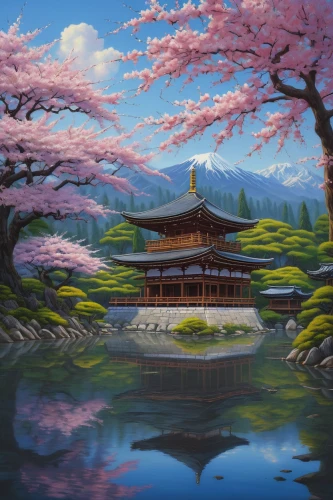 japanese sakura background,sakura trees,sakura tree,sakura background,the cherry blossoms,sakura blossom,cherry blossom tree,japanese cherry trees,sakura blossoms,ginkaku-ji,golden pavilion,japan landscape,the golden pavilion,cherry blossom japanese,takato cherry blossoms,cherry blossoms,blossom tree,japanese cherry blossoms,sakura branch,cherry trees,Illustration,Realistic Fantasy,Realistic Fantasy 27